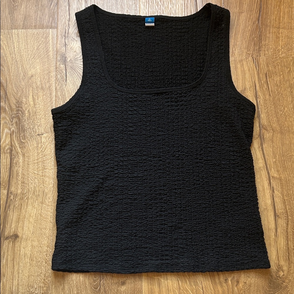 Old Navy Black Textured Tank Top